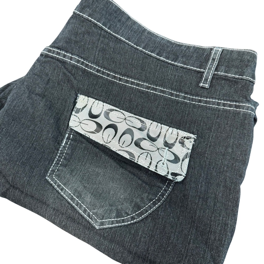 Drama Gold Jeans Womens 16 Dark Wash Contrast Stitch‎ Monogram Pocket AJ52463X